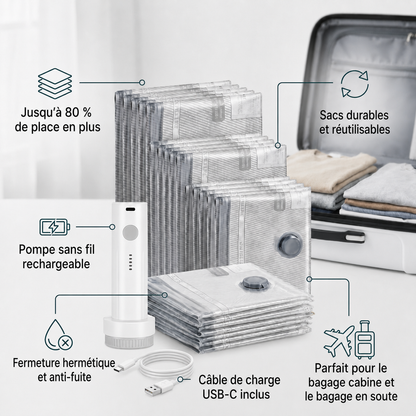 Kelvora SmartPack™ – Kit de compression de voyage