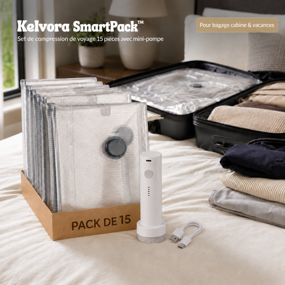 Kelvora SmartPack™ – Kit de compression de voyage