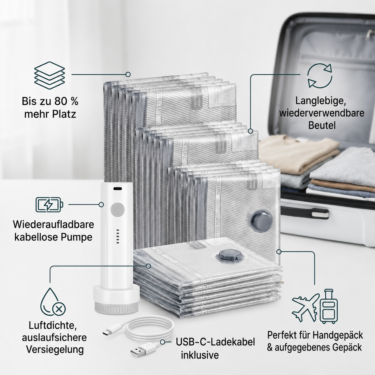 Kelvora SmartPack™ Reise-Kompressionsset