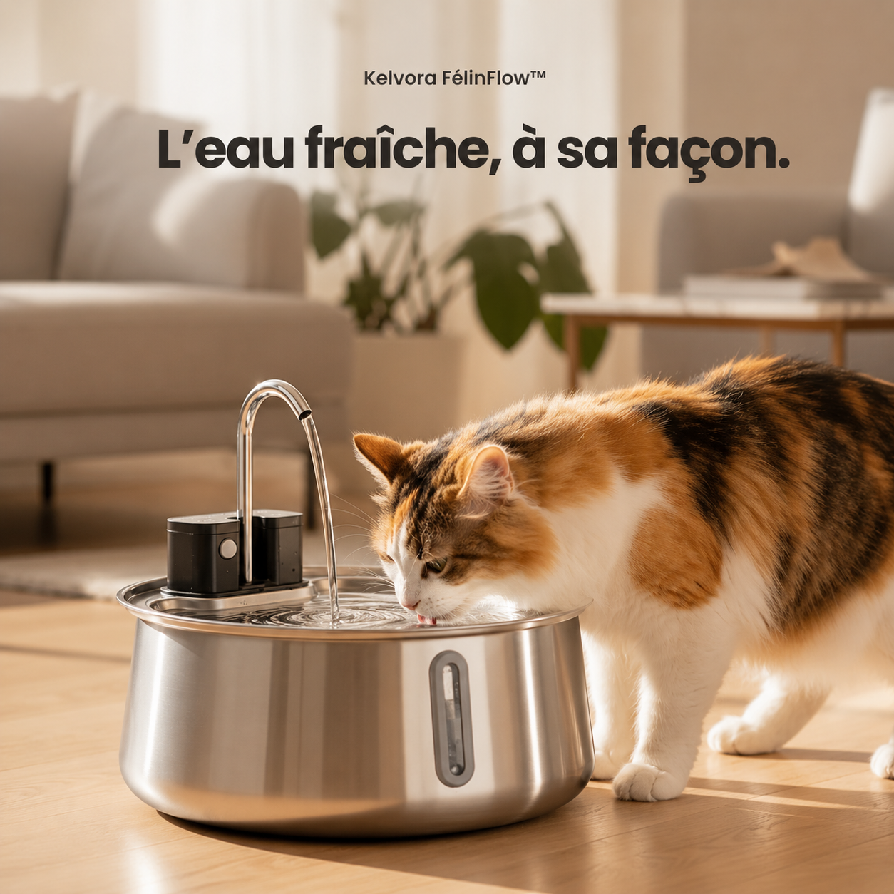 Kelvora FélinFlow™ Fontaine sans fil