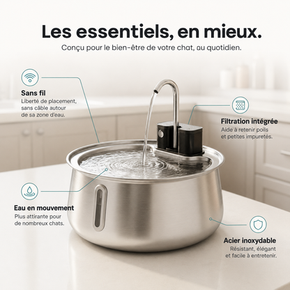 Kelvora FélinFlow™ Fontaine sans fil
