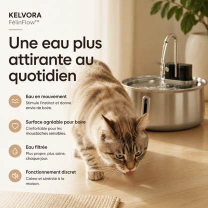 Kelvora FélinFlow™ Fontaine sans fil