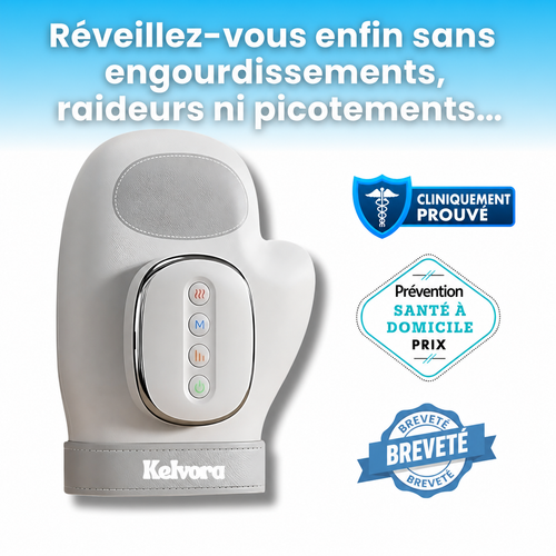 Kelvora™ Masseur de main – Apaise les tensions et les articulations fatiguées