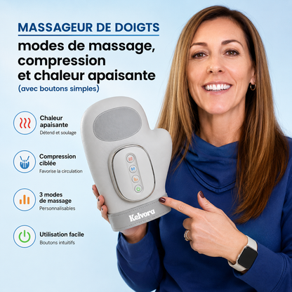 Kelvora™ Masseur de mains - Soulagement des Douleurs et Inflammations