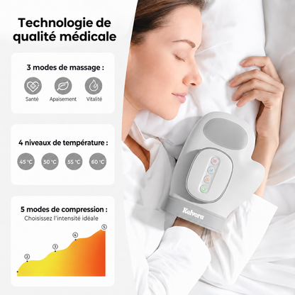 Kelvora™ Masseur de main – Apaise les tensions et les articulations fatiguées